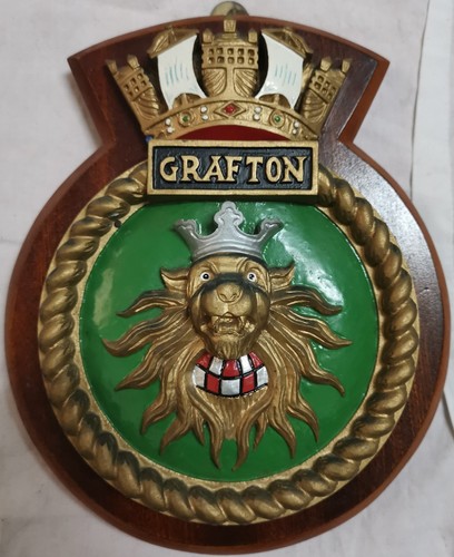Hms grafton ship badge - hms,