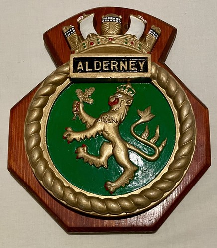 Hms alderney ship crest - hms,