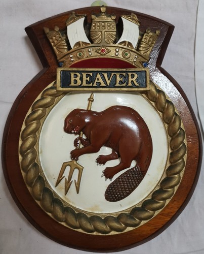 Hms beaver ship badge - beaver,